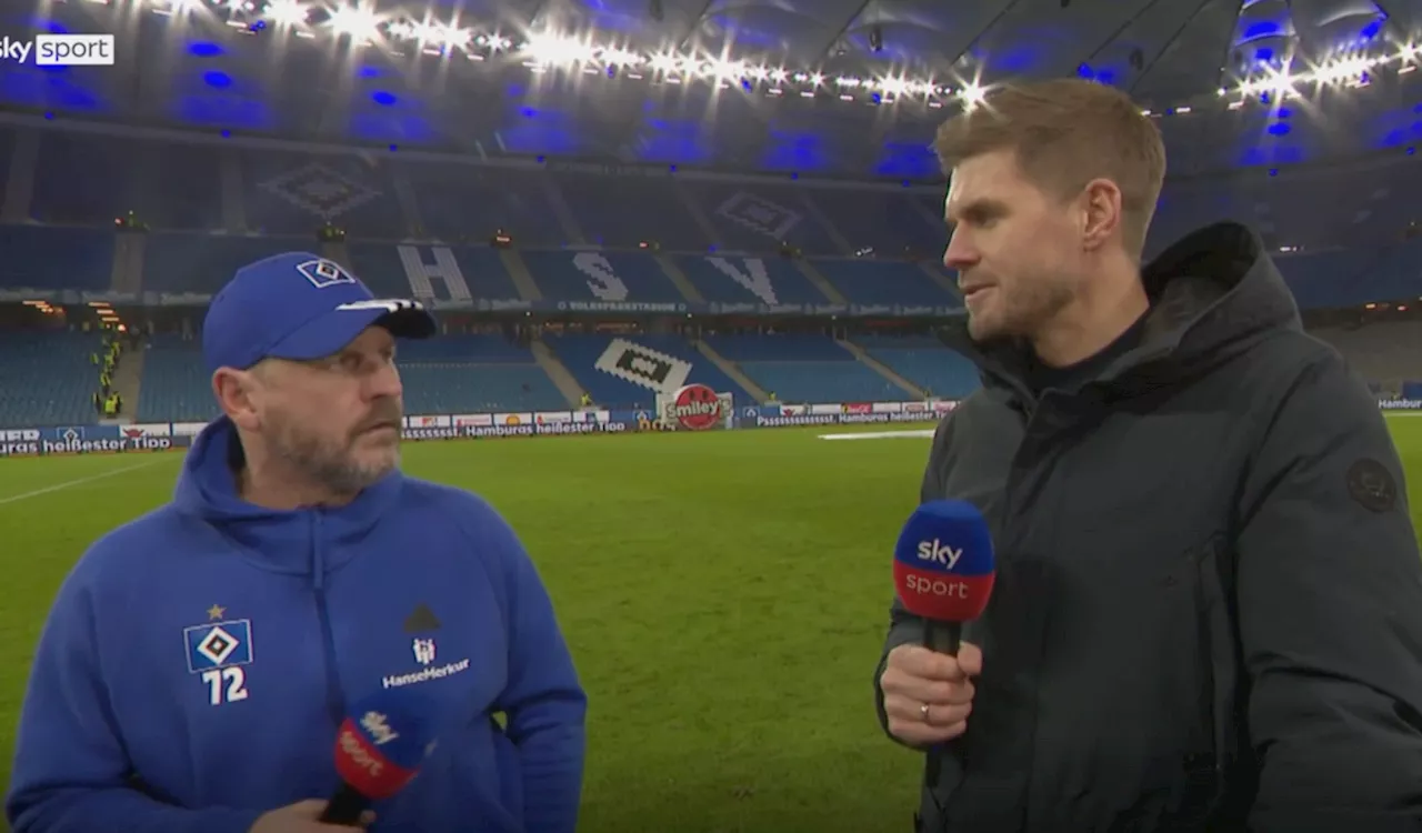 Live im TV: Trainer Baumgart gerät mit Ex-HSV-Stürmer Terodde aneinander