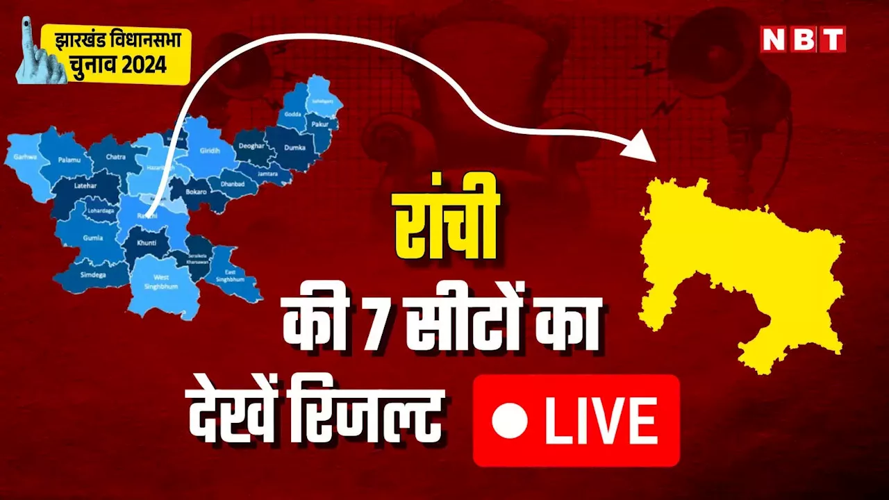 Ranchi Election Result Live: रांची जिले की 7 सीटों पर एनडीए और इंडिया गठबंधन के बीच कांटे की टक्कर, जानें हर पल-पल का अपडेट