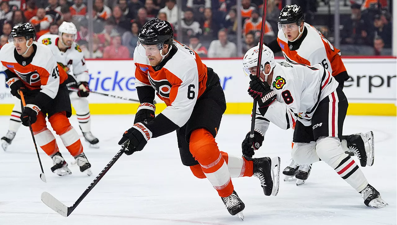 Flyers come back in 3rd period, pick up OT win over Blackhawks