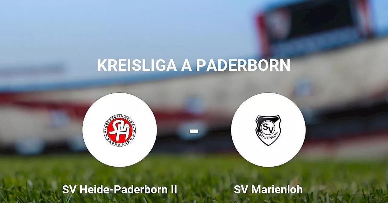 Knappes Scheitern für SV Heide-Paderborn II gegen SV Marienloh