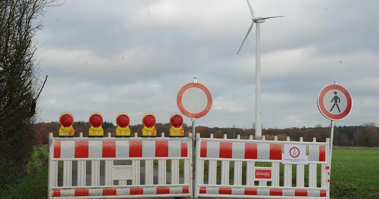 Nicht mehr standsicher? Bereich um möglicherweise schwankendes Windrad in Espelkamp gesperrt