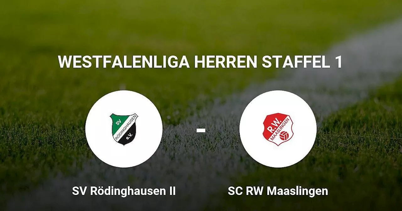 Remis im Duell zwischen dem SV Rödinghausen II und dem SC RW Maaslingen