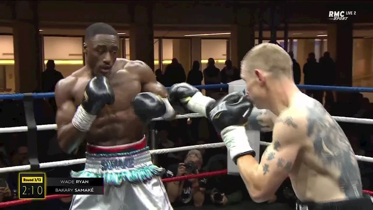 Boxe: la victoire en patron de Bakary Samaké contre l’Australien Wade Ryan à Châtelet