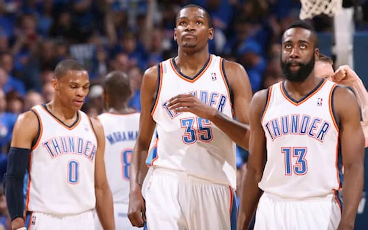 NBA, Harden sicuro: 'Con Westbrook e Durant a OKC avremmo vinto almeno due titoli NBA'