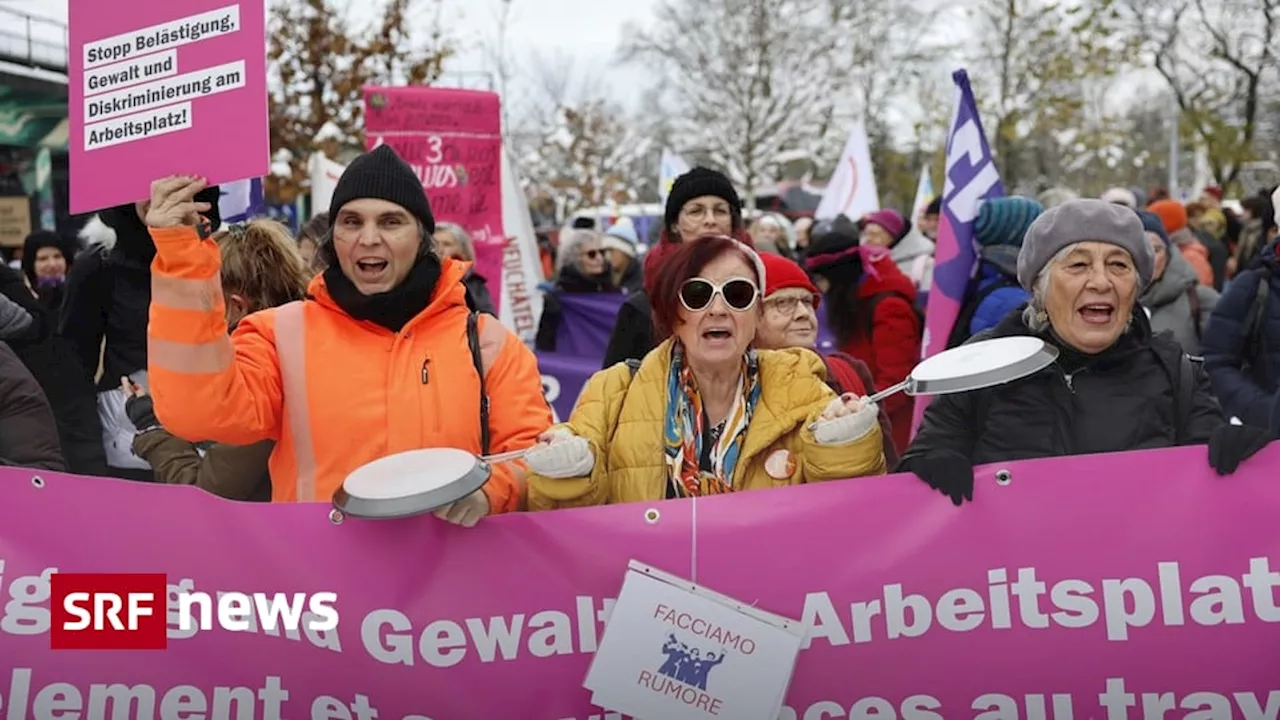 Tausende Menschen in Bern demonstrieren gegen Gewalt an Frauen