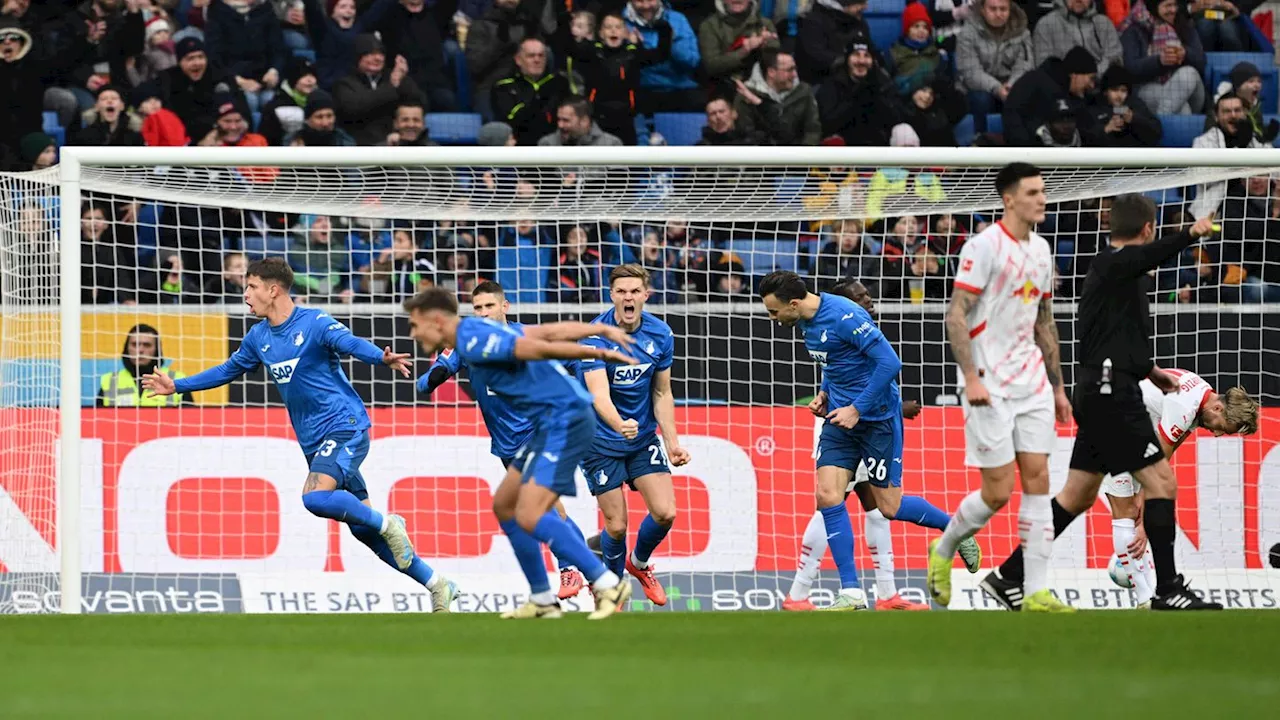 Bundesliga: Hoffenheim ringt Leipzig nieder, Leverkusen dreht Spiel