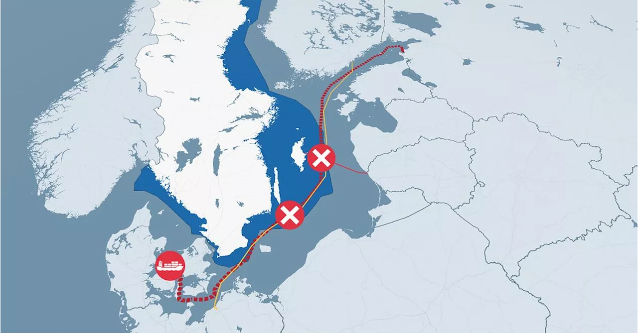 Svensk kustbevakning nära kinesiska fartyget ”Yi Peng 3” efter förstörda kablarna i Östersjön