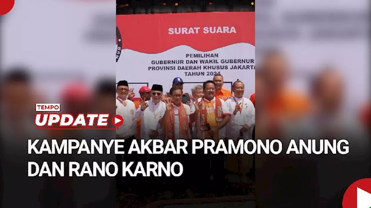 Kampanye Akbar Pramono Anung dan Rano Karno, Bakal Selesaikan Masalah di 100 Hari