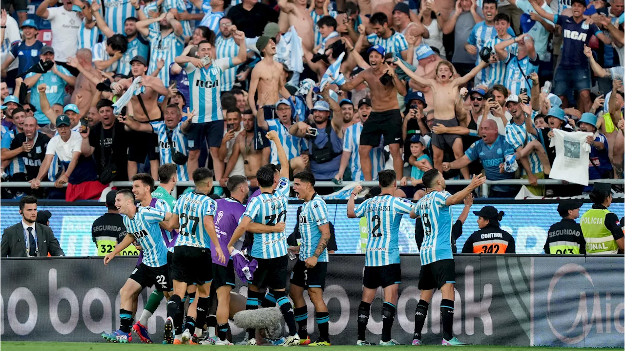 Argentina's Racing wins its first Copa Sudamericana championship by beating Brazil's Cruzeiro