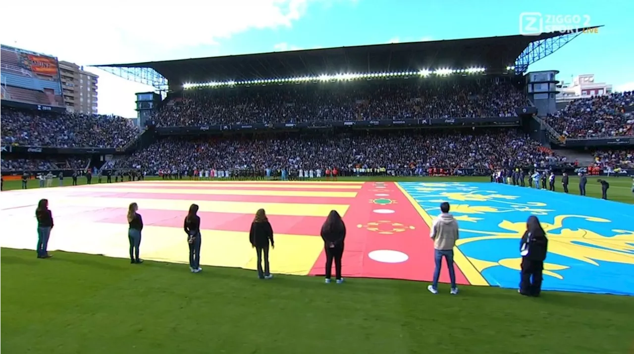 Emotioneel eerbetoon in Mestalla: Valencia herdenkt slachtoffers Storm Dana