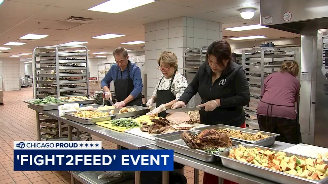 Volunteers preparing thousands of Thanksgiving meals to distribute across Chicago area