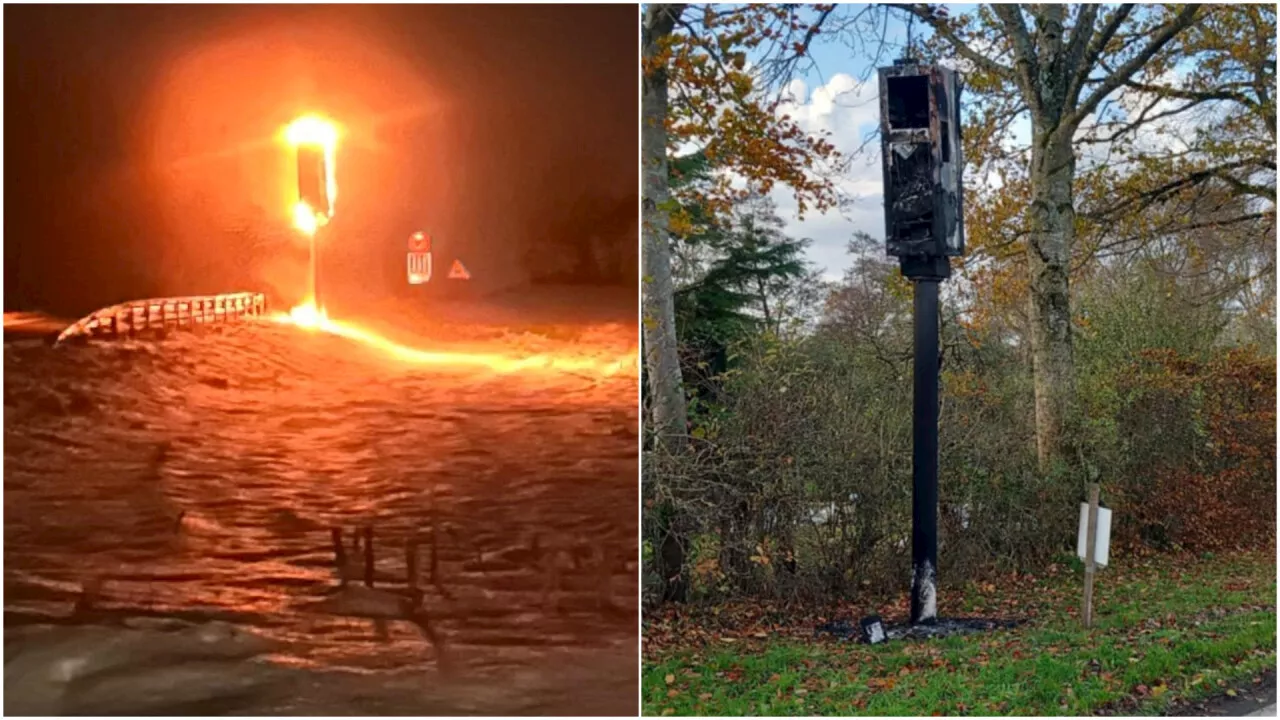 Dans l’Orne, des radars en feu dans un décor de neige : une nuit d’attaques