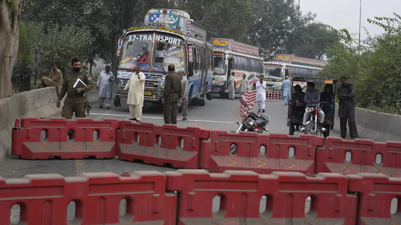 Pakistan partially stops mobile and internet services ahead of pro-Imran Khan protest