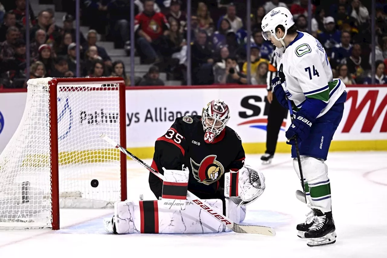 Vancouver Canucks fend off Ottawa Senators late surge in 4-3 win