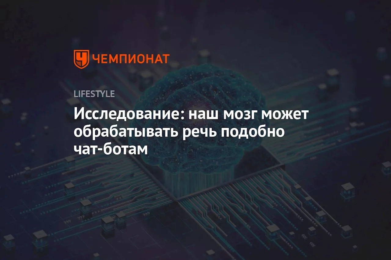 Исследование: наш мозг может обрабатывать речь подобно чат-ботам