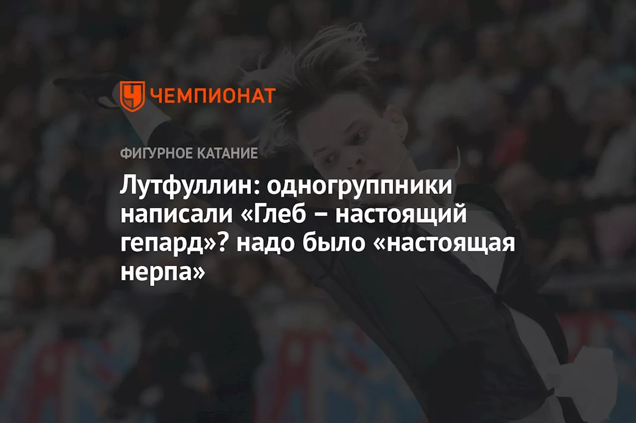 Лутфуллин: одногруппники написали «Глеб – настоящий гепард»? Надо было «настоящая нерпа»