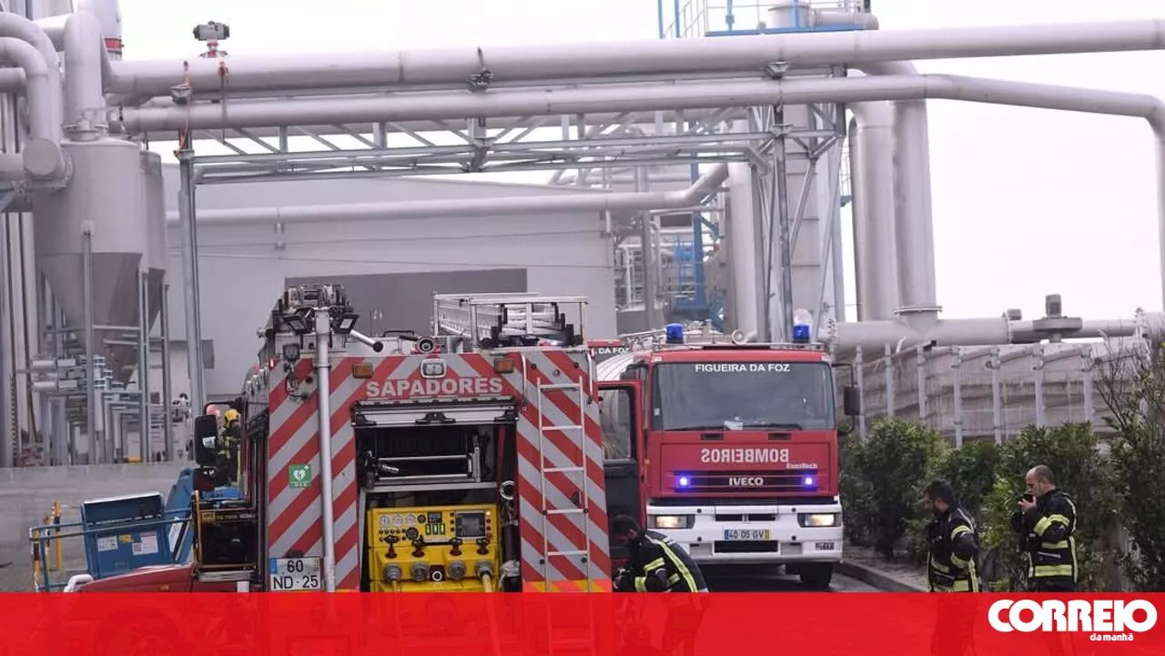 Incêndio deflagra em fábrica de rações em zona industrial na Figueira da Foz