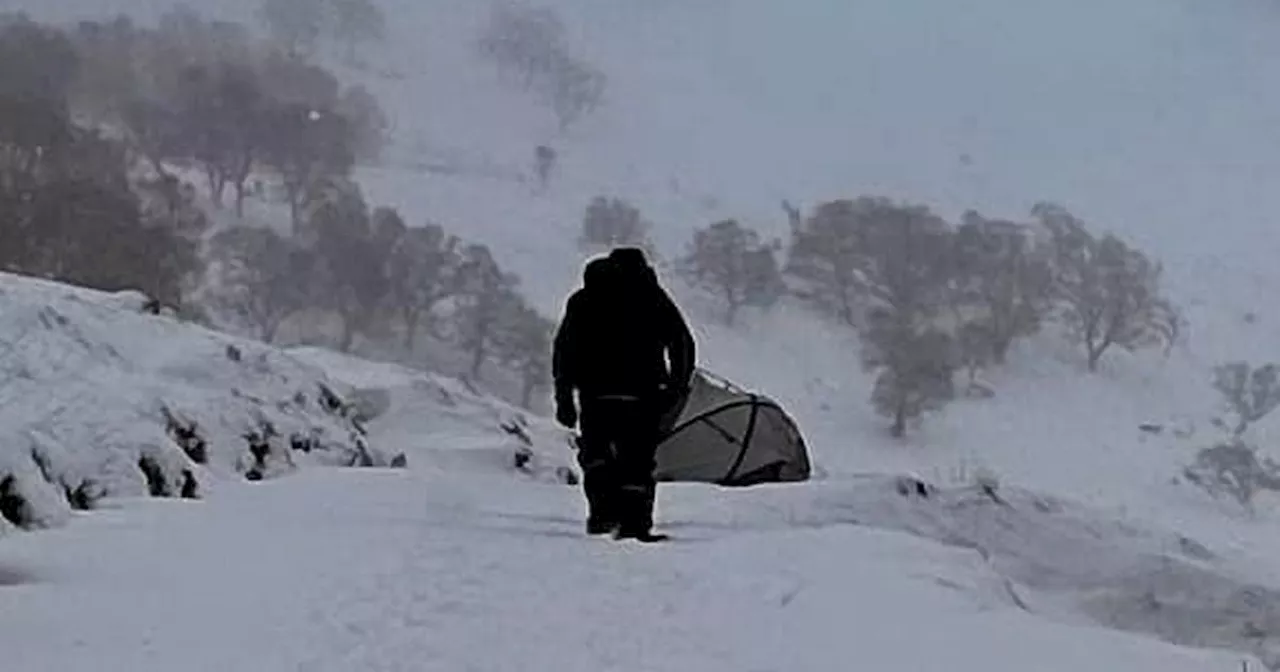 Hill walker rescued after spending night in collapsed tent during Storm Bert