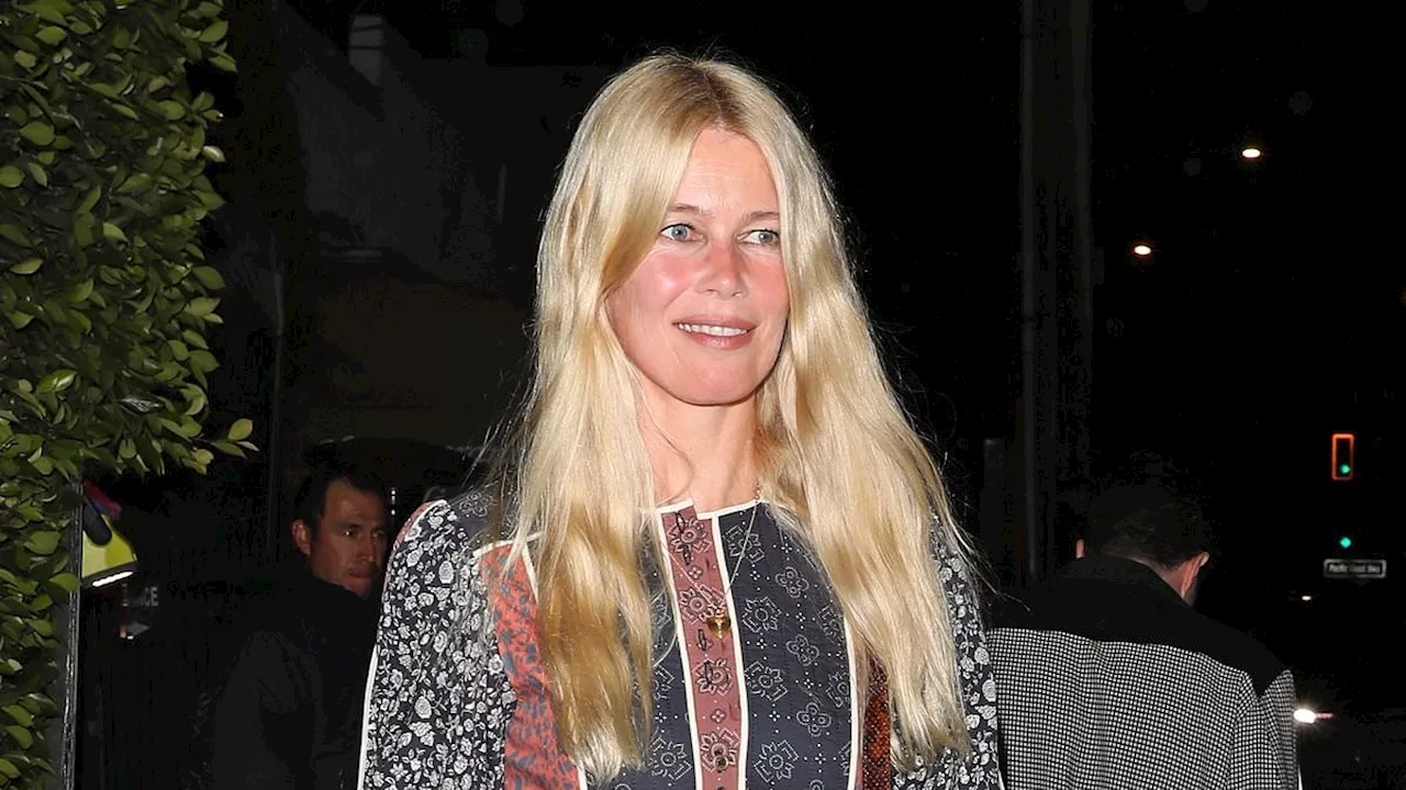 Claudia Schiffer Steals the Show in Boho Chic Dress During Dinner Date with Matthew Vaughn