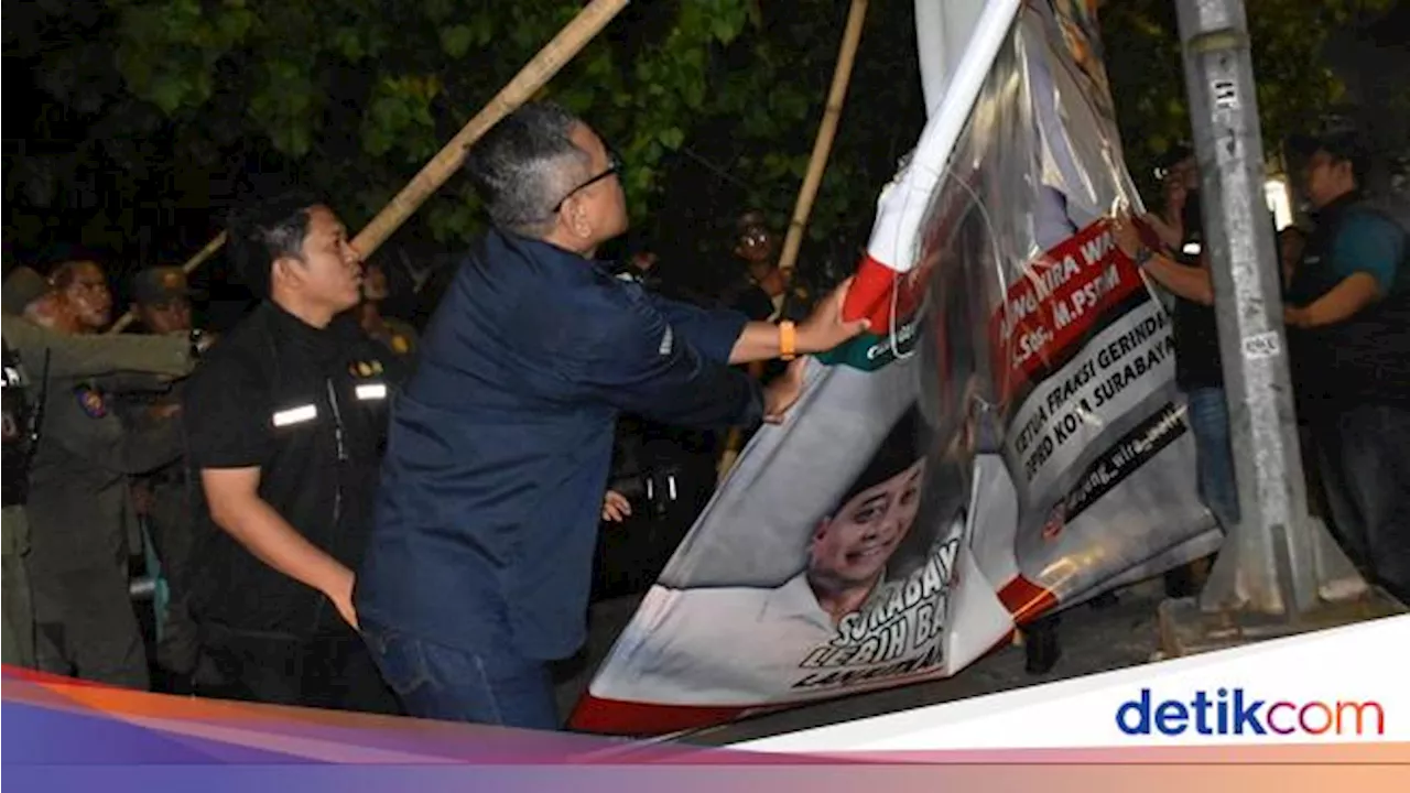 APK di Surabaya Mulai Dicopot Saat Masa Tenang, Target Tuntas Hari Ini