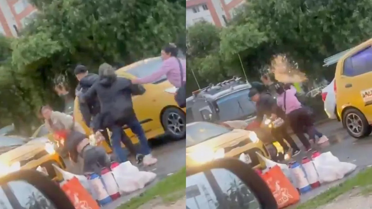 Vendedoras de tintos se fueron a los golpes en Bogotá: en video quedó registrada la riña que incluyó hasta botellazos