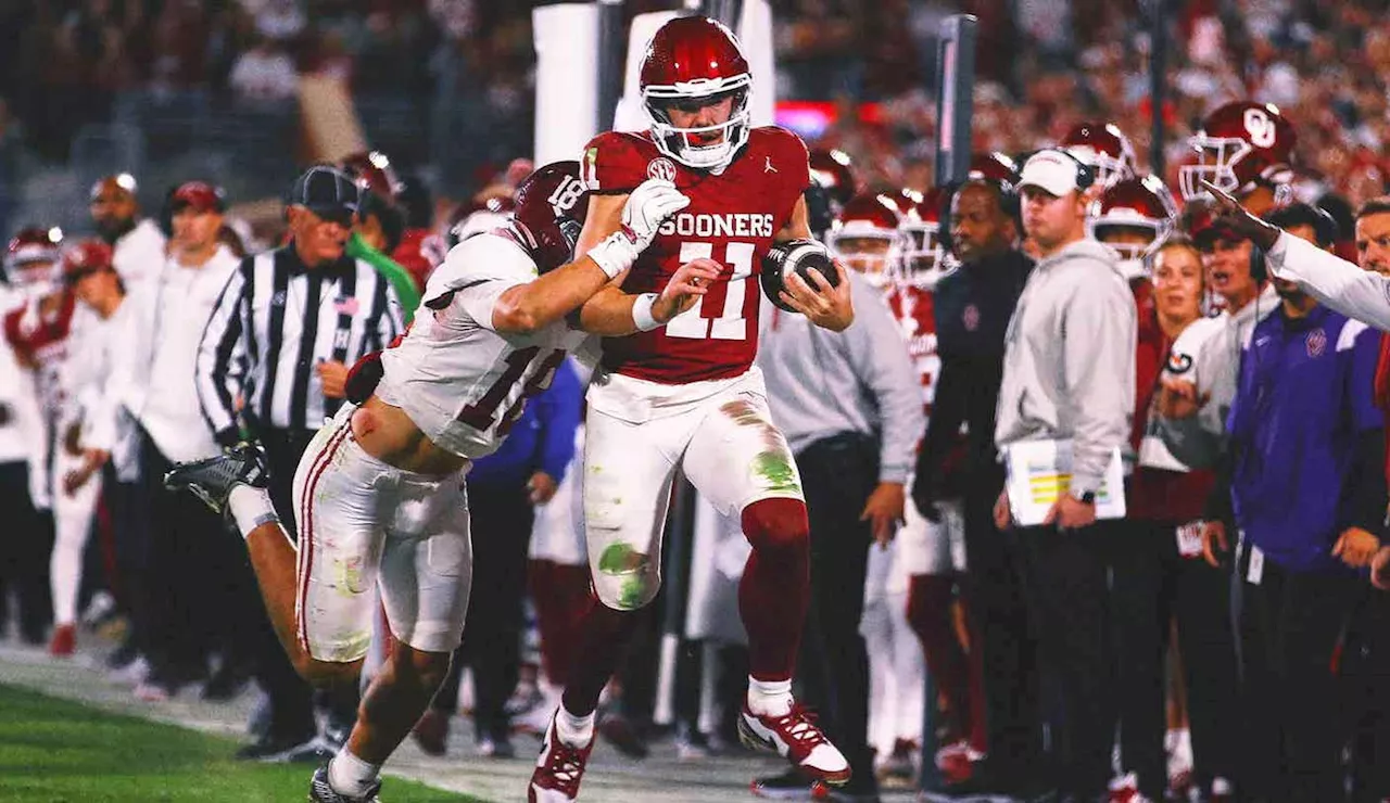 Oklahoma stuns No. 7 Alabama 24-3 to reach bowl eligibility