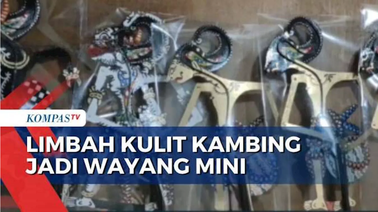 Seniman Muda Malang Sukses Bikin Wayang Mini dari Limbah Kulit