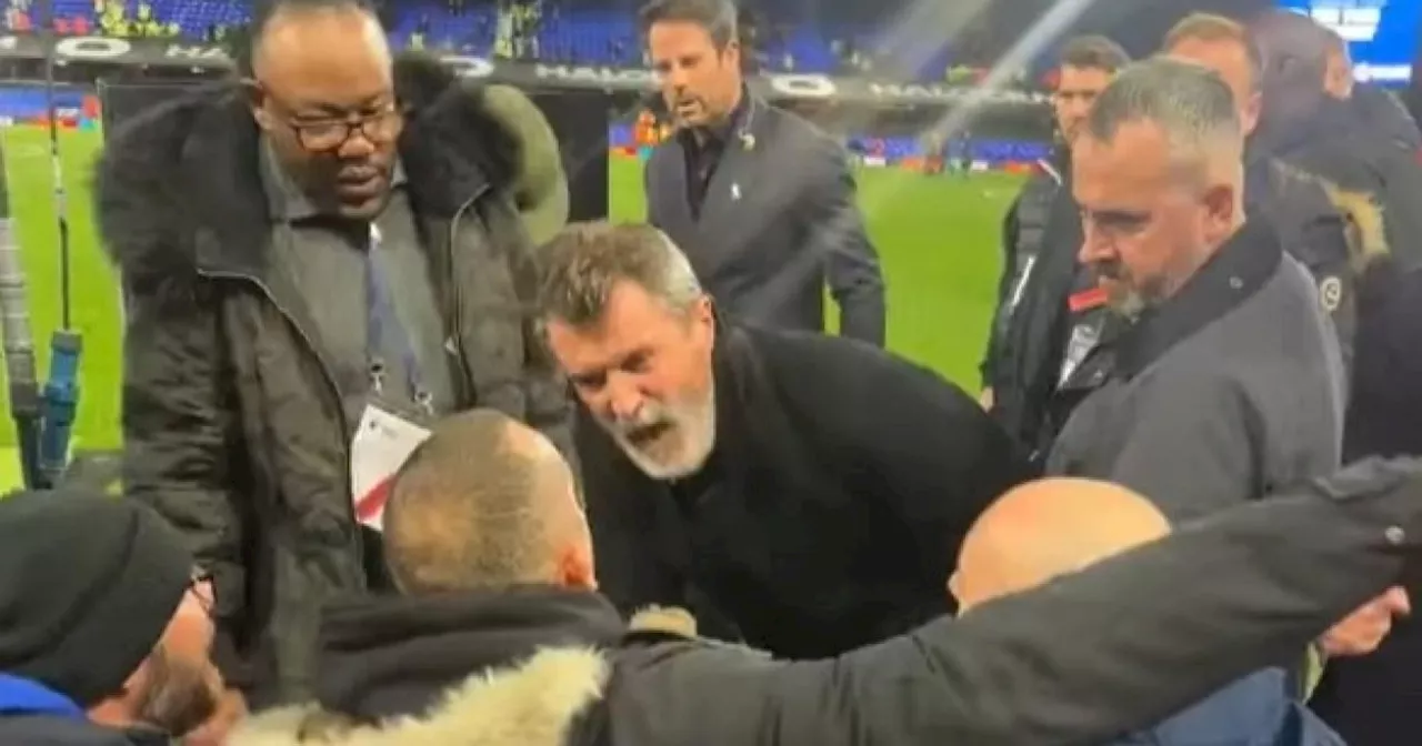 Roy Keane clashes with angry Ipswich Town fan after Man Utd draw