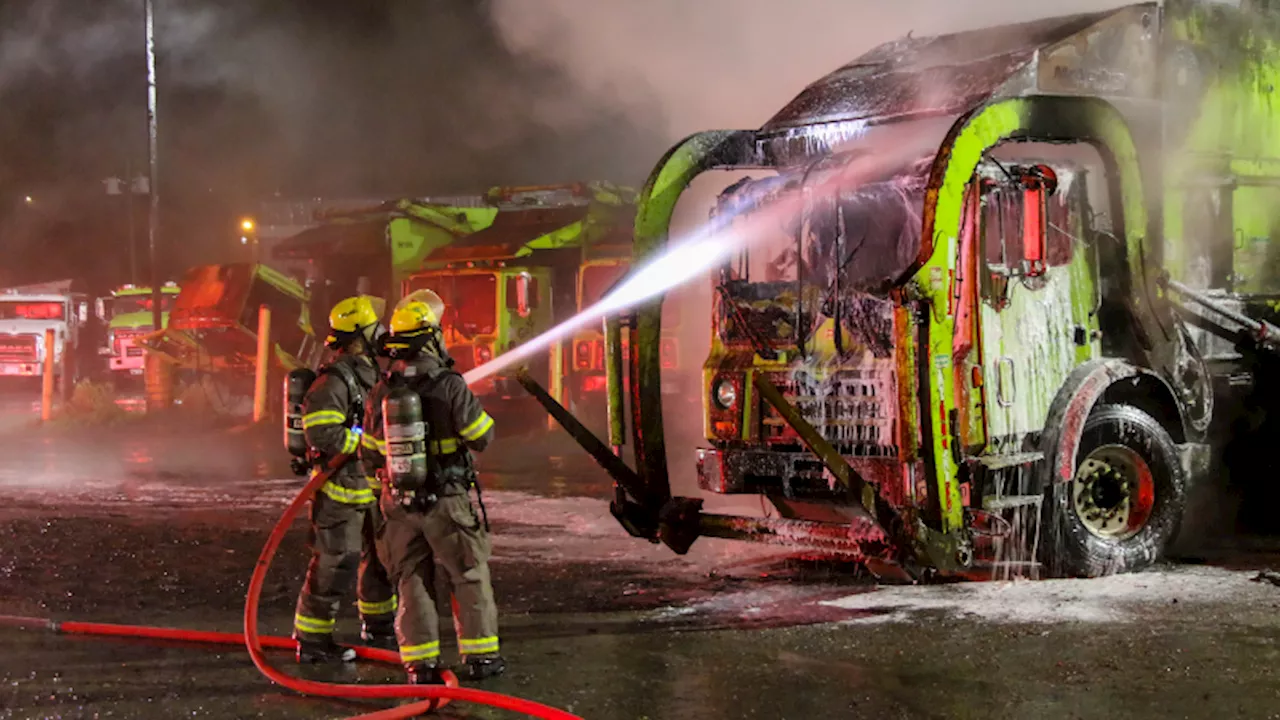 Garbage Truck Fire Investigated by RNC in St. John’s