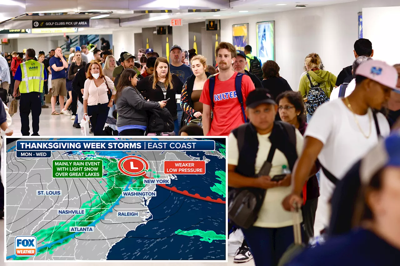 Thanksgiving travel disruptions forecast from coast to coast this week for nearly 80 million people