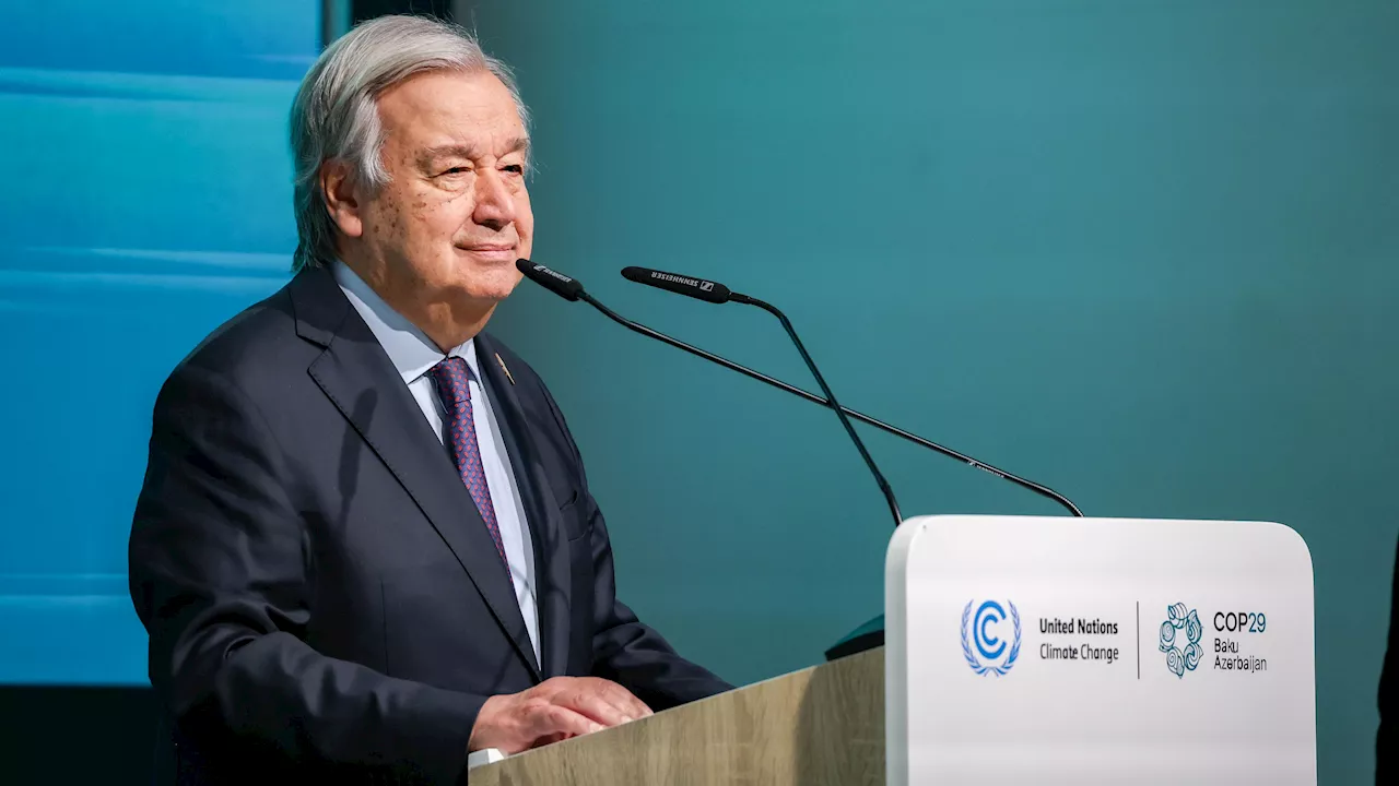 Guterres celebra el acuerdo alcanzado en la COP29 de Bakú aunque esperaba 'un resultado más ambicioso'