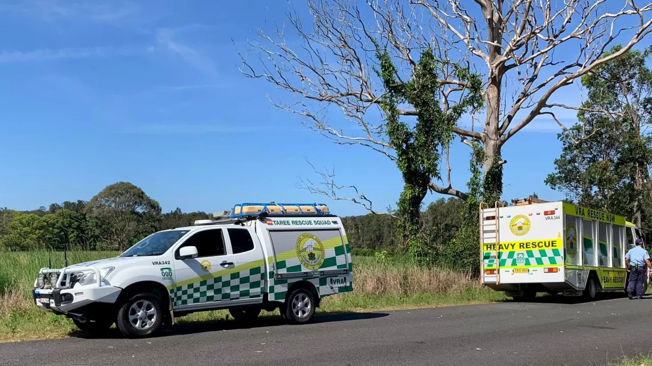 Six firefighters hospitalised after truck overturns on NSW Mid North Coast