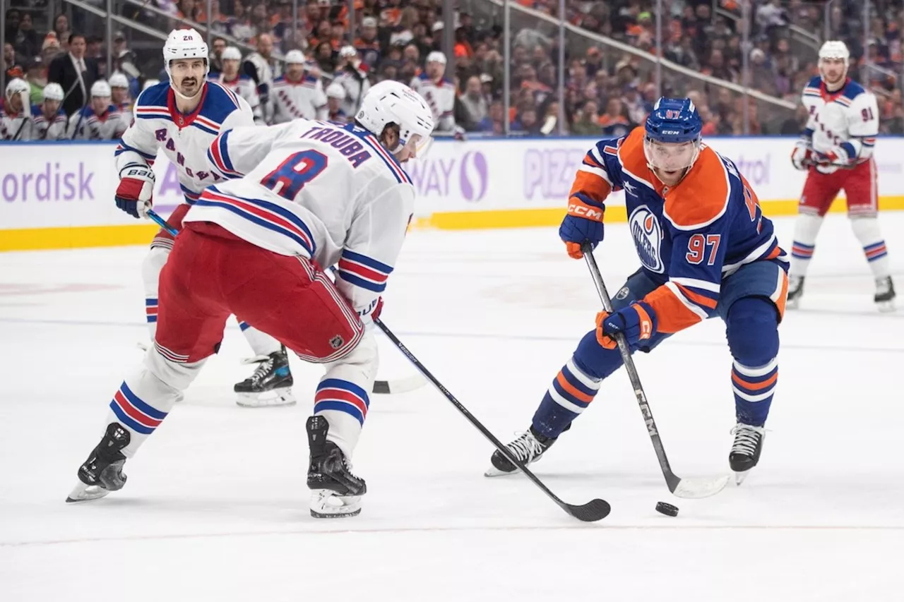 McDavid Leads Oilers Past Rangers in 6-2 Victory