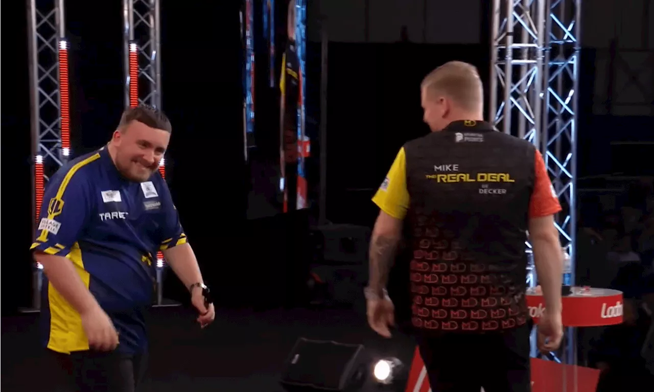 Luke Littler reveals cheeky message from Mike De Decker after destroying him in Players Championship...