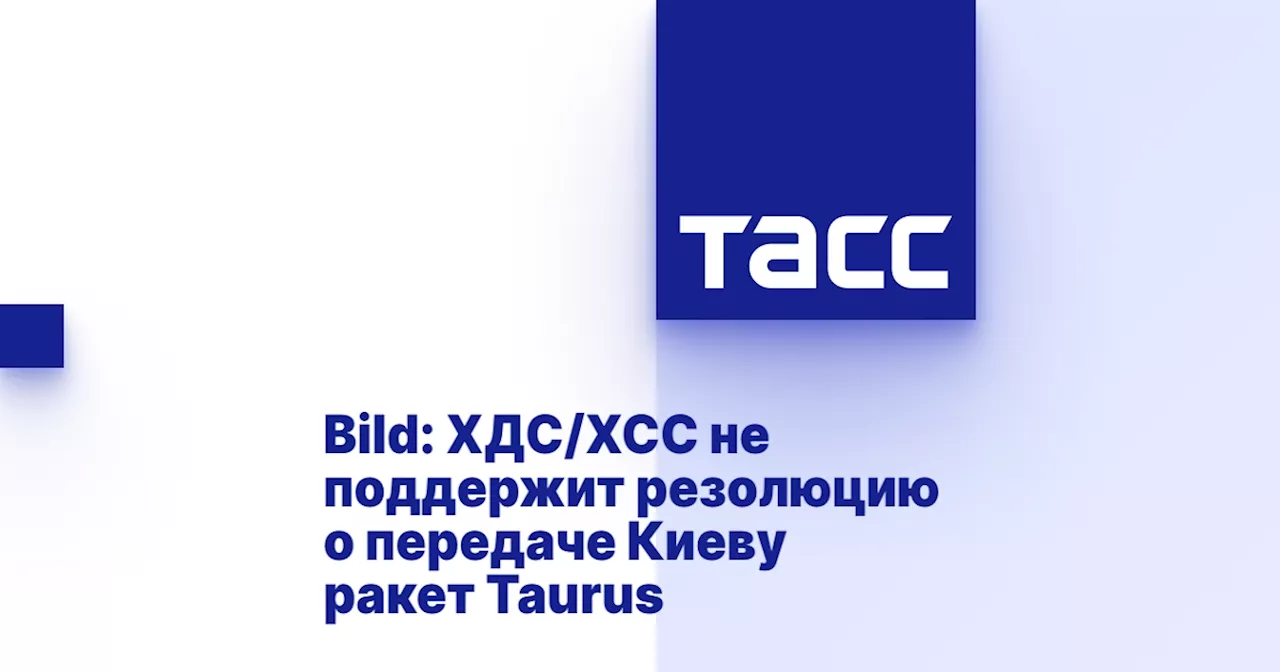 Bild: ХДС/ХСС не поддержит резолюцию о передаче Киеву ракет Taurus