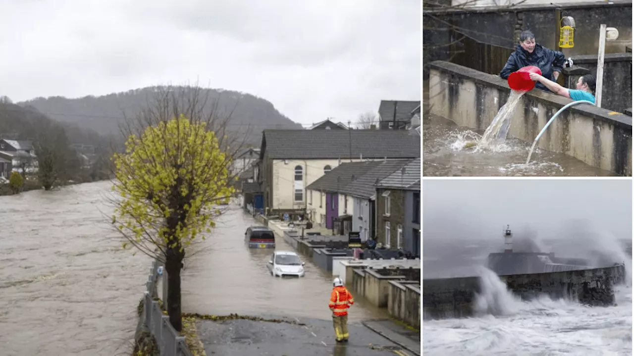 Storm Bert sparks flood warnings after 80mph winds and heavy rain batters UK