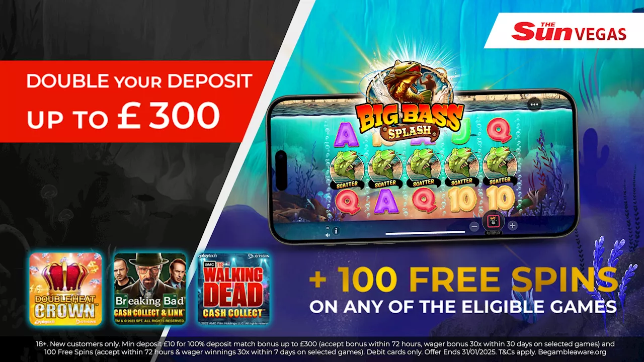 Sun Vegas Offers New Players a 100% Deposit Match Bonus and 100 Free Spins