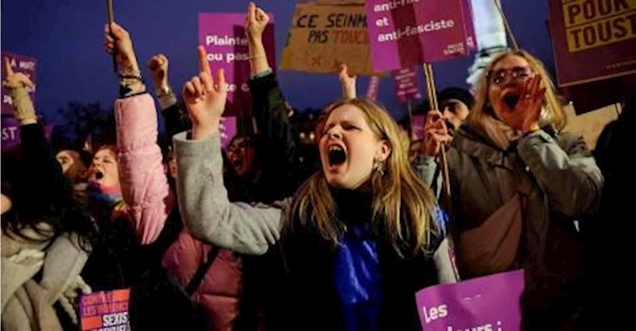 Thousands march in France over violence against women amid rape trial