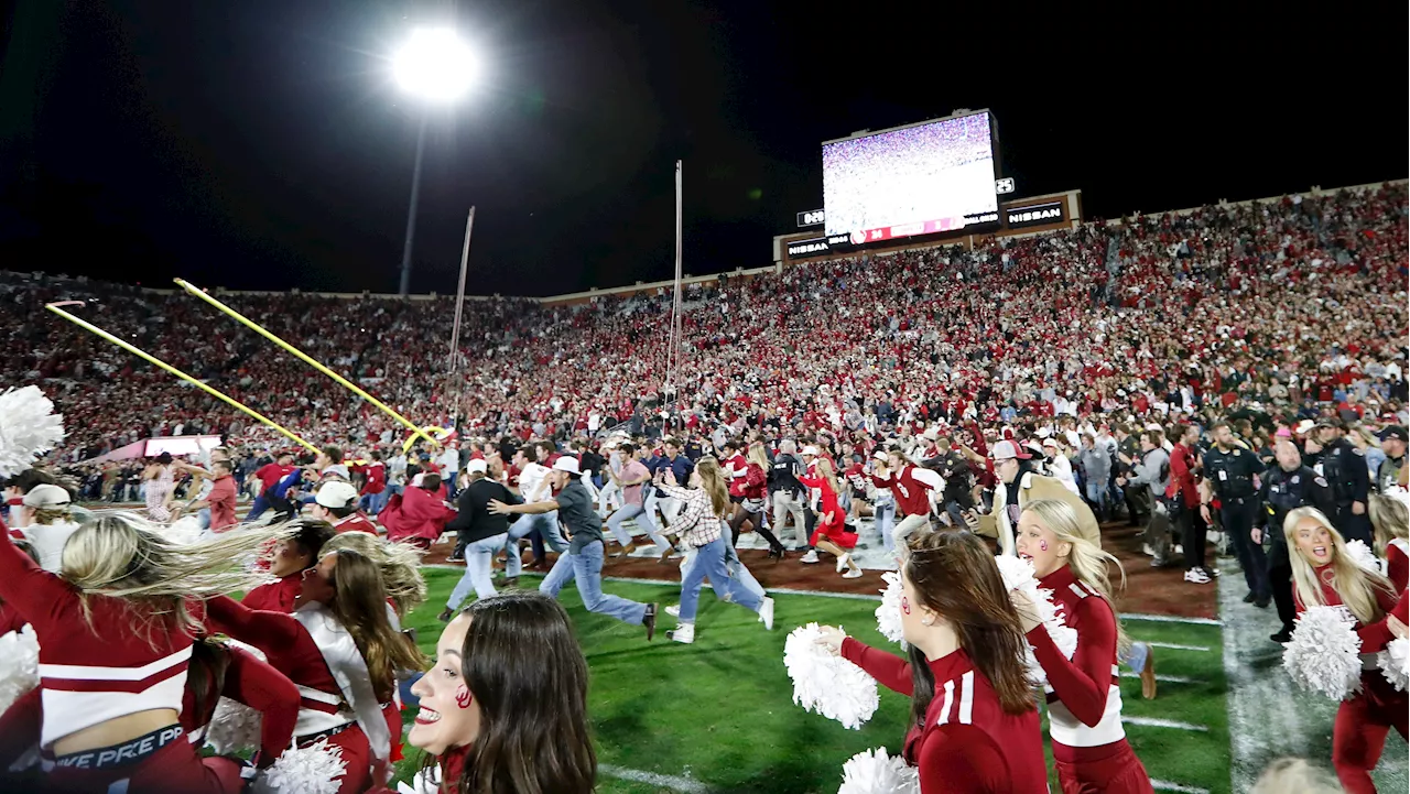 Arnold, Robinson run for more than 100 yards as Oklahoma stuns No. 7 Alabama