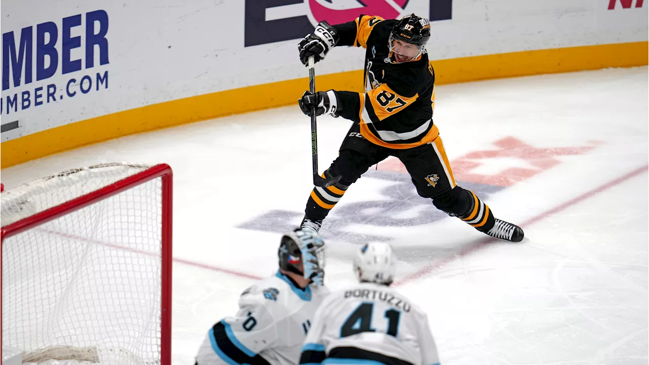 Penguins fall to Utah as Crosby scores 600th career goal