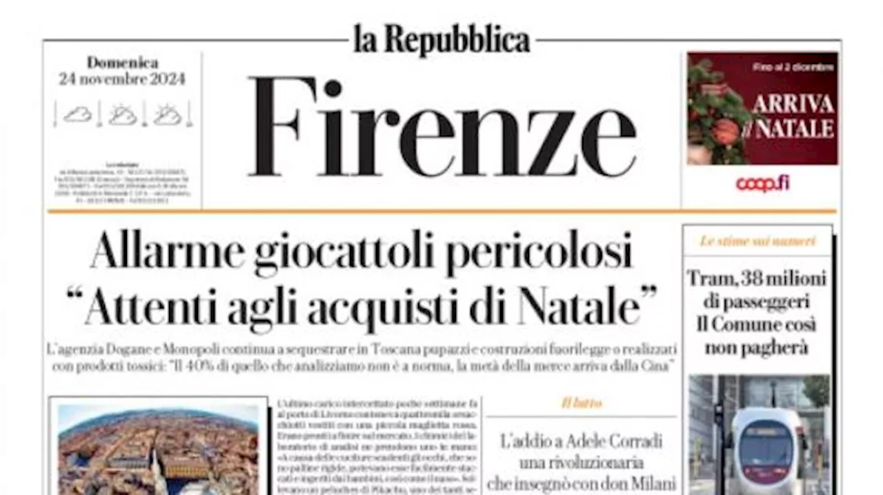 La Repubblica (ed. Firenze) titola: 'A Como per rimanere in zona Champions'