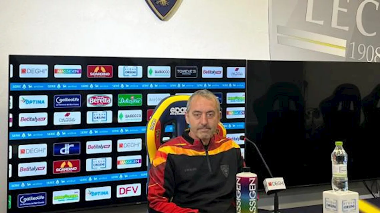 Lecce, Giampaolo: “Ci sono tante cose da fare ma il tempo non si può comprare”