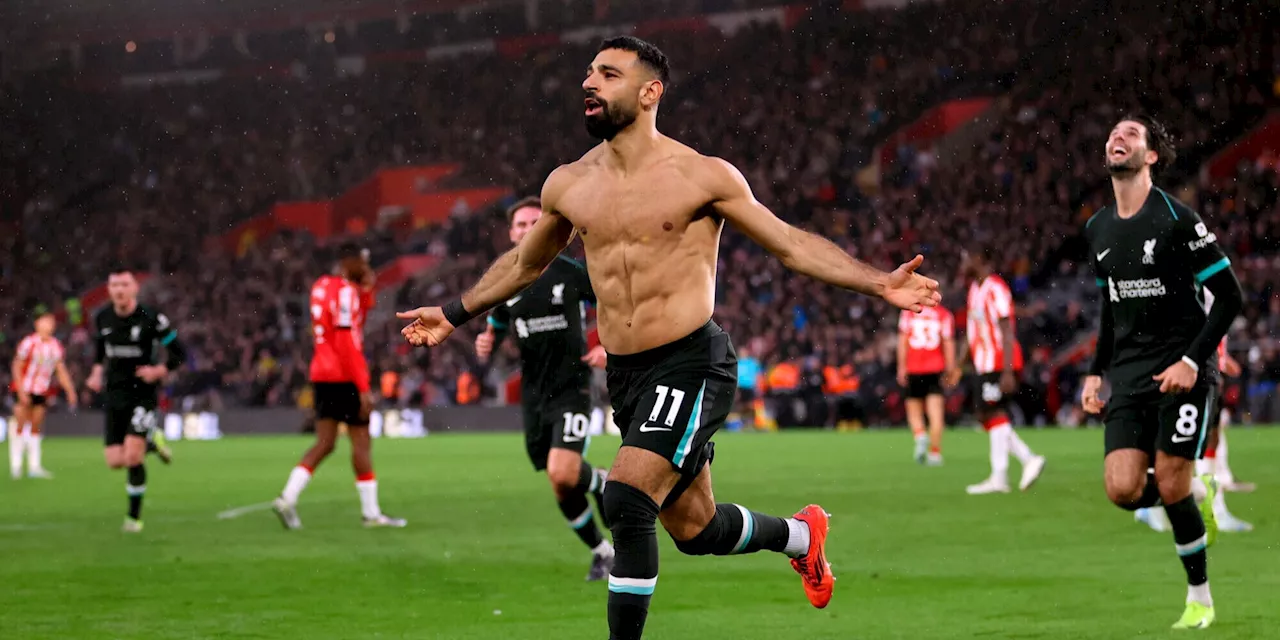 Salah infinito, il Liverpool passa a Southampton in rimonta: Slot in fuga, +8 sul City