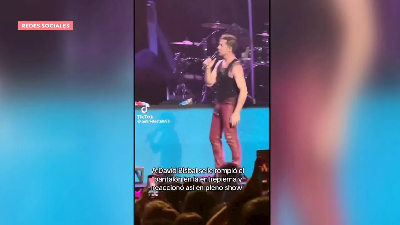 El delicado momento en el que a David Bisbal se le rompe el pantalón en la entrepierna: 'Se le sale el bu