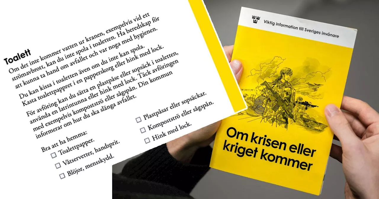 Bajstipset i krisbroschyren kritiseras