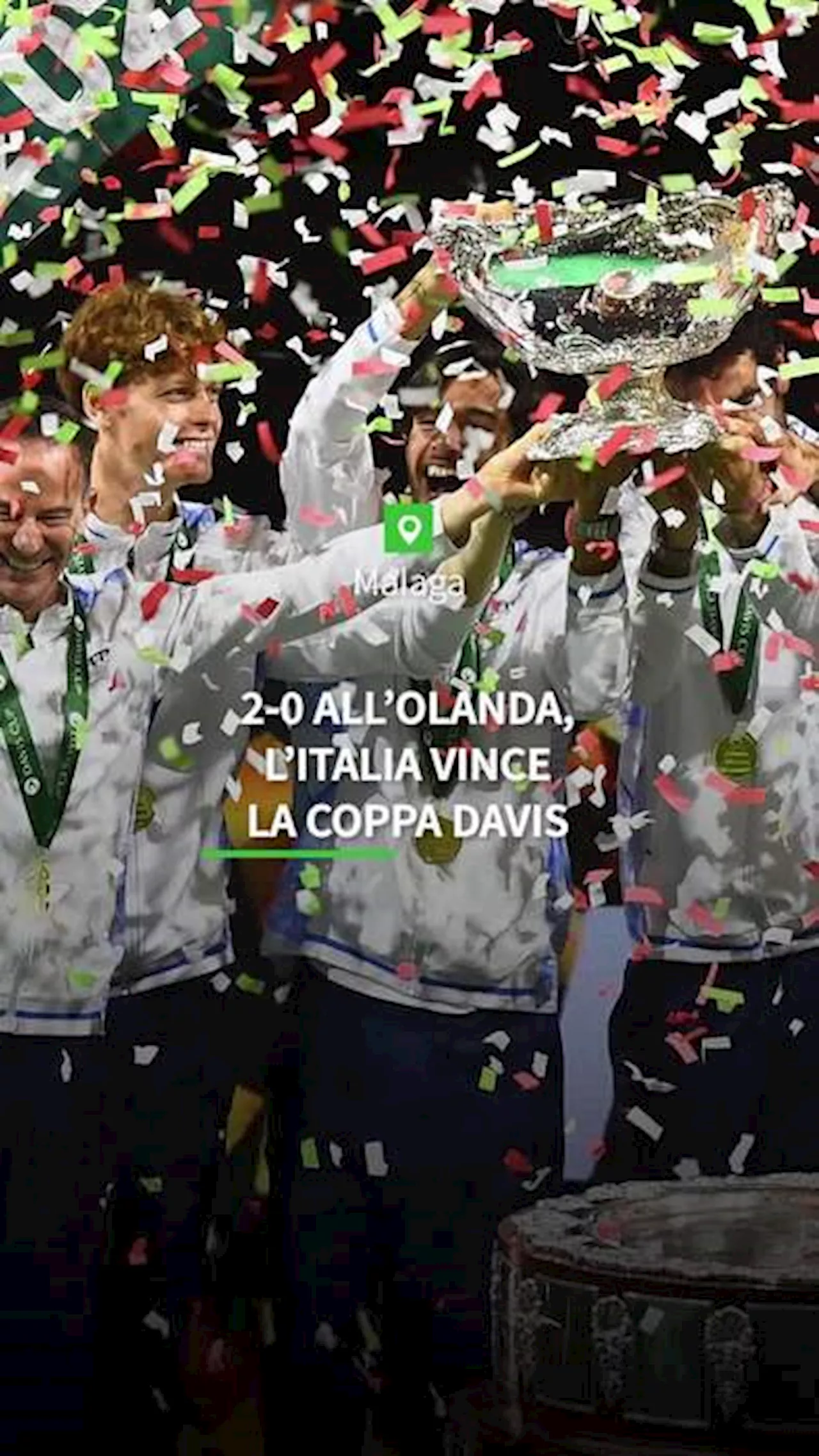 2-0 all'Olanda, l'Italia vince la Coppa Davis