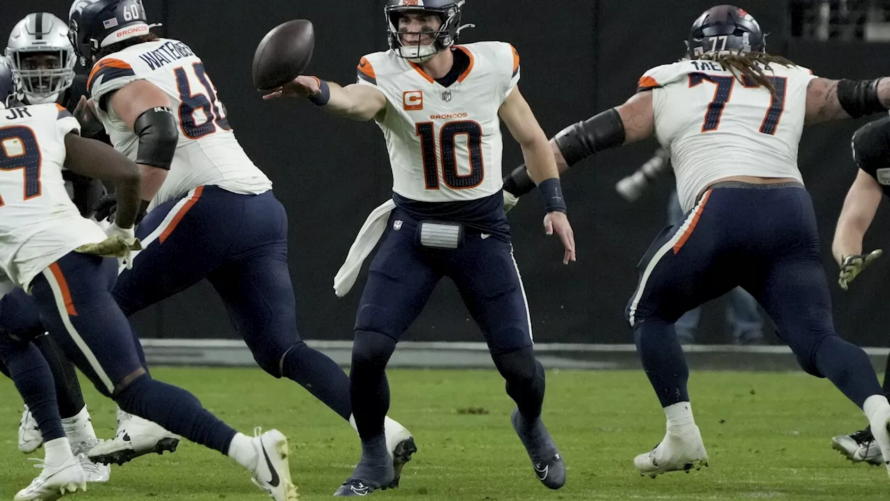 Bo Nix sets Broncos rookie TD record as Denver beats reeling Raiders 29-19