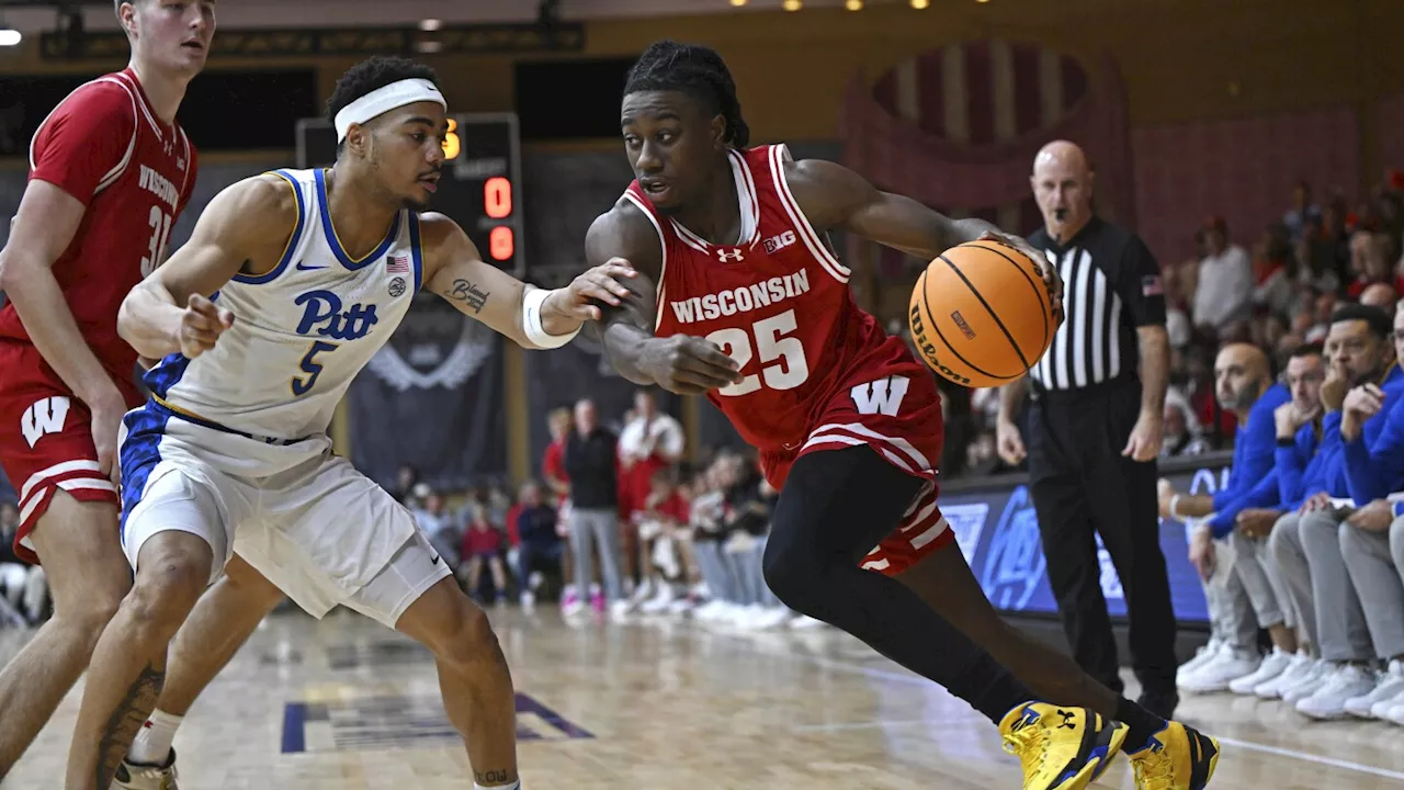 Tonje scores 33, No. 19 Wisconsin beats Pittsburgh 81-75 for Greenbrier Tip-Off title