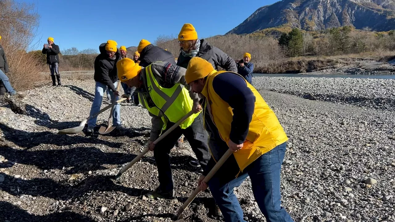 Hautes-Alpes: un curage de la Durance organisé par la Coordination rurale, les agriculteurs dénoncent la...