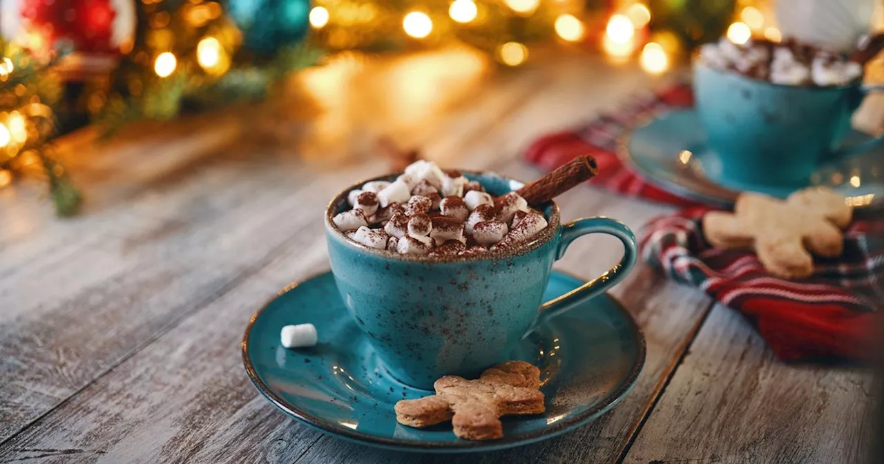 Boozy Baileys slow cooker Lindt hot chocolate perfect for the Christmas season